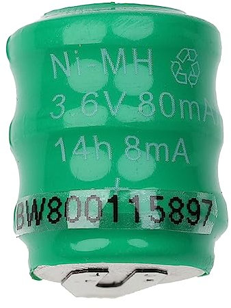 vhbw NiMH Ersatz Knopfzellen-Akku Typ 3/V80H 2-Pins 80mAh 3,6V kompatibel mit Modellbau-Akkus, Solar-Leuchten UVM.