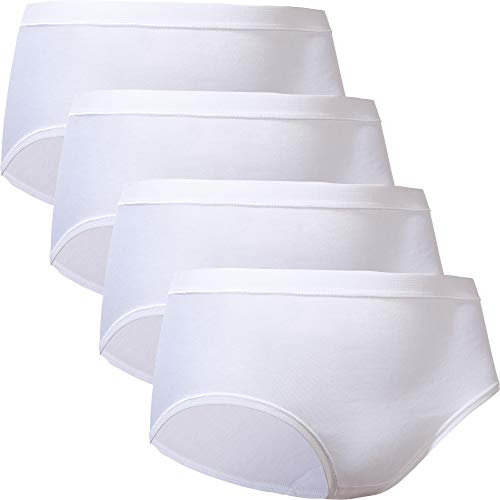 con-ta Damen-Taillenslip 4er-Pack Feinripp weiß Größe 52