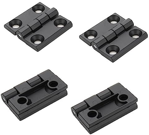 Rannb Bisagra de aleación de aluminio de 40 mm x 40 mm para puerta de armario, paquete de 4 (40 mm x 40 mm)