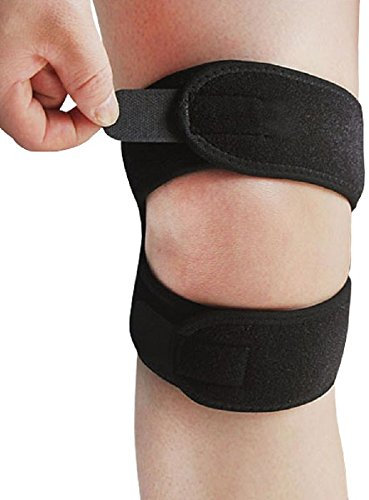 LTG PRO Neoprene Knee Patella Support Brace Strap Sport Injury Arthritis Tendon (Black)