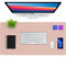 K Knodel Schreibtischunterlage, 80cm x 40cm PVC-Leder Tischunterlage, Wasserdichte Laptop Unterlage für Büro (Rosa)