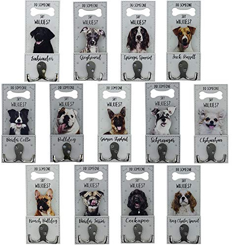 Golden Retriever Dog Lead Hook Twin Hooks Wall Mounted Walkies Puppy Assort Dog Breeds 20 Assorted Dog Breeds Available