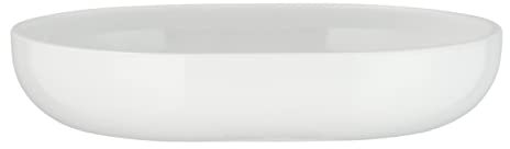 WENKO Porte Savon, Support Savon Posa Blanc, sans BPA, Plastique Blanc, Chromé, 12 x 2,5 x 9 cm