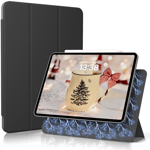 kenke Schutzhülle für iPad Pro 27.9 cm (11 Zoll) 2020 2. Generation, stark magnetisch, ultradünn, Smart Cover für iPad Pro 11 Zoll (27.9 cm), unterstützt Apple Pencil Paar & Laden, Schwarz