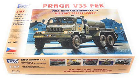 SDV LKW Truck Praga V3S FEK 3,5 Militär Fäkalienwagen Modellbau Kunststoff Modellbausatz 1:87 H0