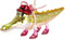 BRUBAKER Lustiges Krokodil mit Hut und Schuhen - Handbemalte Weihnachtskugel aus Glas - Mundgeblasener Christbaumschmuck Figuren Deko Anhänger Baumkugel - 20 cm