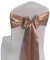 Rose Gold Satin Chair Sashes Ties - Welmatch 12 pcs Wedding Banquet Party Event Decoration Chair Bows (Rose Gold, 12)