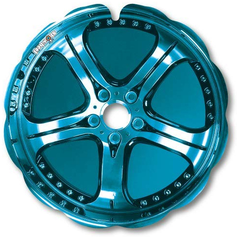 Rollstuhl Speichenschutz (Paar) für Greifreifen 42,50 bis 43,50cm Außendurchmesser, Flache Halter - Enjoliveur turquoise