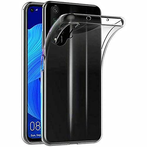Cracksin Klar Silikon Hülle für Huawei Nova 5T Transparent Ultra Dünne klare weiche TPU Handyhülle Flexible Crystal Clear Case Cover Bumper Rückseite (HD)