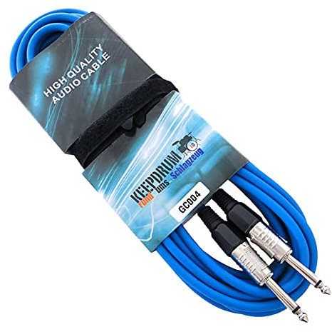 keepdrum GC-004 - Cable Amplificador Jack para Guitarra (3 m), color azul