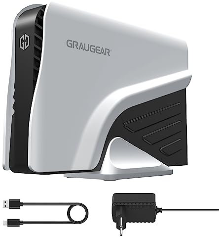 GRAUGEAR External Hard Drive for Playstation5 Design in PS5 3.5 HDD con alimentatore formattato per Playstation4, PS5 e PS5 Slim (TB, 4)