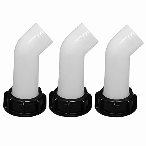 3pcs Bec de Vidange avec Ecrou IBC 1000L Buse de Réservoir d'eau Raccord de Vanne Extension Buse de Tuyau Adaptateur IBC Réservoir d'eau Bec de Robinet pour Raccord Robinet Cuve IBC 2 Pouces