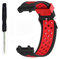 Feysentoe Cinturino per Amazfit T-Rex 2 Cinturino di Ricambio. (nero rosso)