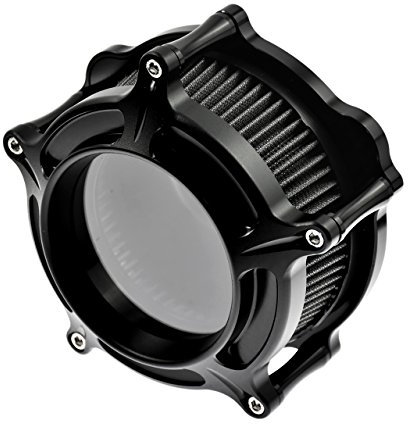 HCmotorku Kit di aspirazione per turbina filtro aria CNC per motocicletta Harley Sportster XL 1200 883 72 48 2004-2023 nero