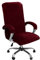 KAYBTNT Samt Bürostuhl Bezug, Hohe Lehne Bürostuhl Sitzbezug, Waschbarer Stretch Spandex Drehstuhl Stuhlhussen, Schonbezug für Bürostuhl, Universal Computer Stuhl überzug,Wine red,XLarge