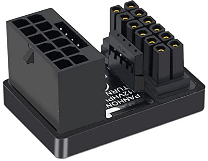 iHaospace 16 Pin 12VHPWR GPU Power Adapter 180 Degree Turn Connector, 12+4Pin PCIe5.0 ATX3.0 Grafikkarte Powe Kabel umgekehrter gewinkelter Adapter für RTX 4080 4090 (Type A)