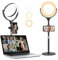 Ring Light with Stand & Phone Holder, 7 Desk Ring Light for Laptop/Computer/Webcam/Phone/Monitor, Halo Light for Video Conferencing, Video Calls, Zoom Meeting, Live Streaming, Makeup, YouTube, TikTok