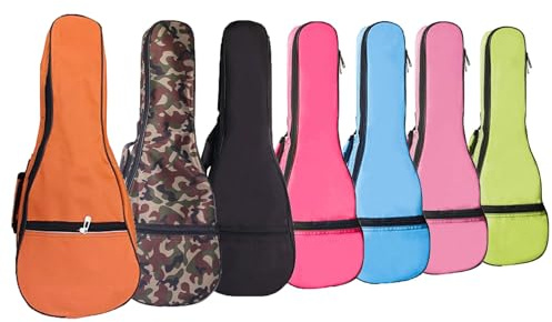 LONGTEAM Custodia per ukulele, 5 mm, in spugna, impermeabile, resistente, colorata, con custodia, Blu, For 21 Soprano, Organizer per borse