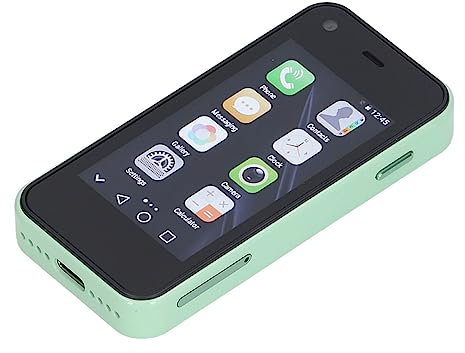 Sudroid -Smartphone – das Kleinste Handy der Welt, 2,5 Zoll, Quad Core, 1 GB + 8 GB, 5 MP Dual-SIM, HD-entsperrtes 3G-Handy mit Schutzhülle (Matcha-Grün)