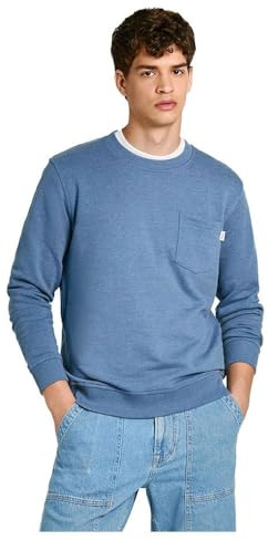 Pepe Jeans Herren Mans Crew Sweatshirt, Blue (Sea Blue), L