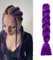Dcbaboo Meches pour Tresses Africaine Rajout Cheveux Tresses Jumbo Braids Meches Extension Cheveux Tresse 1 Paquet Kanekalon Mèche Cheveux pour Tresse Ombre Tressés Synthétique Tressage, Violet foncé