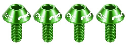 X AUTOHAUX 4 Pcs M5x12mm Bolts Screw for Bottle Cages for Mountain Bike Green