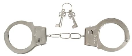 ADAMEL PARTY Esposas Metal Juguete Con Llave | Juego de Rol | Policía Ladrones | Disfraz Accesorio | Carnaval Halloween