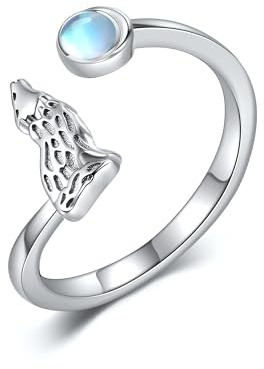 Tier Ringe S925 Sterling Silber Wölfe/Libellen/Hochlandkuh/Fuchs/Pinguin/Dackel/Hühner Ring Tier schmuck Geschenke für Frauen