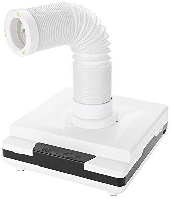 Nail Dust Collector,Nail Dust Collector 60W Strong Fan Suction Manicure for Polish Acrylic Nails Vacuum Cleaner Air Blow Dryer with 3 LED Touch Sensor Pedicure Extractor (us plug)