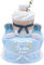 Trend Mama® | Sprüche Windeltorte | Meine Eltern sind jetzt auch Nachts erreichbar| witziges Baby Lätzchen und niedliche Babysocken | Baby Party Geschenk (Hellblau)