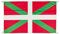 Bandera grande País Vasco de 150 x 90 cm para balcón con 4 ojales y 4 bridas (Euskadi)