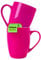 KONZEPT Kaffeetassen Set 2er, rosa Tassen aus keramik, Teetase 300 ml mit Henkel ideal für Kaffee, Tee, Milch, Schokolade