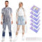 WEFINEST 6 pezzi poncho impermeabile trasparente con 3 paia di stivali da pioggia, poncho impermeabile monouso per adulti, impermeabile, viaggi, festival, passeggiate, escursioni, campeggio