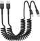 ADILIFT Lot de 2 câbles spiralés USB C - 0,3 m - 1 m - Câble USB A vers USB C court - Câble de charge rapide USB C - Pour iPhone 16/15/Plus/ProMax, Galaxy S24 Ultra S23 FE S22 S21, Google Pixel,