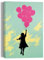 REINDERS Wandbild, Balloons Up, Kinderzimmer, Wandbild, Deko Poster, Wanddeko, Leinwand, Rosa, 30x20cm