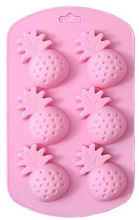 Chocolate Moulds Deep Silicone Fruit Shaped Ice Tray 1 Piece Suitable For Refrigerators Ovens And Dishwashers Reusable Chocolate With 6 Holes Used For Ice Cubes Chocolate Soap Cakes (19x11.3cm)