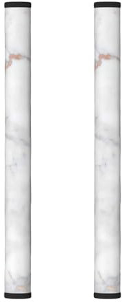 IguaTu Lot de 2 housses de poignée de porte de réfrigérateur en marbre blanc or rose – Gardez votre appareil de cuisine propre des taches, housses de protection décoratives pour fours, micro-ondes et