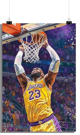 25 Artstreet LeBron Jamesposter - Lakers - Basketballposter - Athletposter - Sportposter - Teamposter - Ikonischposter - Perfekt zum Einrahmen (60x90cm)