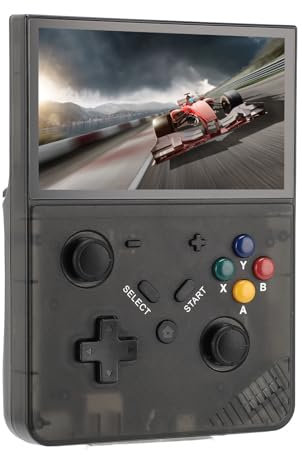 R43PRO Handheld-Spielekonsole, Retro-Spielekonsole mit 4,3-Zoll-HD-IPS-Bildschirm, 4000 MAh, Mainstream-Emulator-Open-Source-Spielekonsole mit Integrierter TF-Karte (64G)