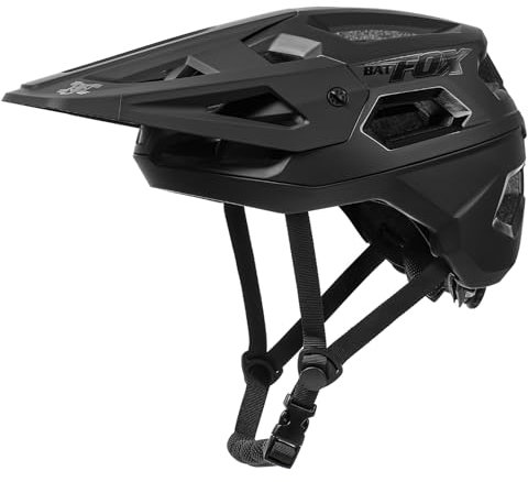 Fahrradhelm, Mountainbike Helm Helme für Herren Damen Erwachsene Jugend (Mattschwarz, L(54-58CM))