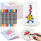 Sinmoe Kit Tasse à Peindre avec Tasse de Sublimation en Céramique sous-Verres et 12 Marqueurs Couleurs Kit Peinture sur Poterie à Personnaliser Cadeau pour Enseignant Fête des Mères Pères(Rétro)