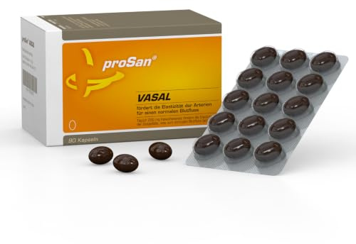 proSan VASAL (Monatspackung: 90 Kapseln) | 200 mg Kakaoflavanole fördern die Elastizität der Blutgefäße und einen normalen Blutfluss