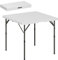 Outsunny Campingtisch Klappbarer Gartentisch Höhenverstellbar Multifunktionstisch Leicht Beistelltisch für Garten Terrasse Balkon Camping Picknick 86 x 86 cm Weiß