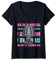 Damen Wackelkontakt - Lampe aus den 70ern , ich glüh gern vor T-Shirt mit V-Ausschnitt