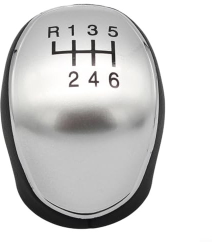 EXTRWORY Manueller 5-/6-Gang-Schaltknauf, für Ford, Leder-Ersatz für C-Max Focus MK2 MK3, für Galaxy Kuga 2007–2021, Ersatz für manuellen Schaltknauf (6 Gänge)