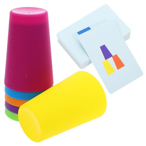 BESPORTBLE Stackable Speed Cups Game for Kids 10-piece Set Fast-paced Stacking Competition Early Learning Activity Toy for Toddlers