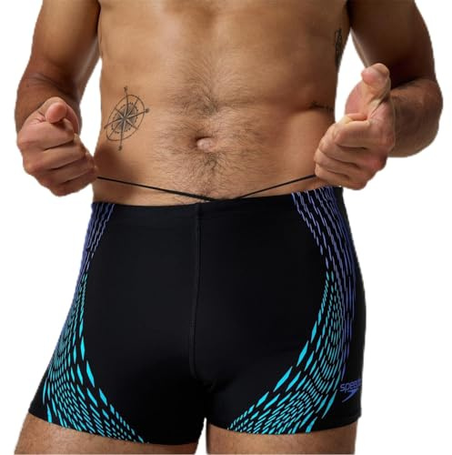 Speedo Herren-Schwimmhose Duo AS, Schwarz/Kobaltblau, S
