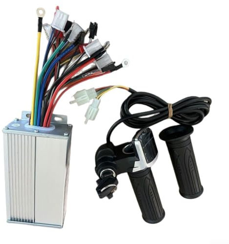 Kit controller per bicicletta elettrica, display LCD, 36 V, 48 V, 64 V, 72 V, 500 W, sistema di controllo motore brushless con acceleratore per manubrio per modifica bicicletta elettrica (36 V 48 V
