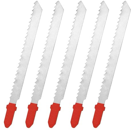 Tunejoy Lames de Scie Sauteuse T127D Lames de Scie Sauteuse à Queue en T de HSS per Coupe Droite de l'Aluminium et Des Métaux non Ferreux 8TPI 100x8x1mm 5 Pièces
