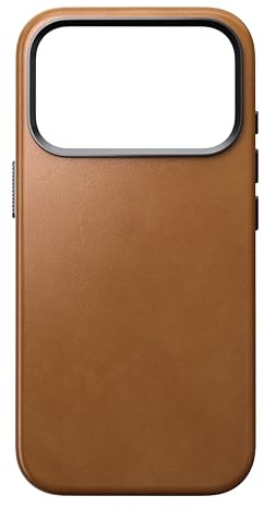 NOMAD Traditional Leather Case | für iPhone 17 Pro | Schutzhülle aus hochwertigem Echtleder | MagSafe-kompatibel | English Tan